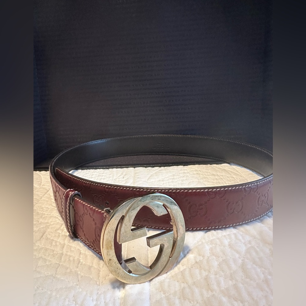 Authentic Gucci maroon belt